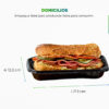 Bandeja con sandwish dentro