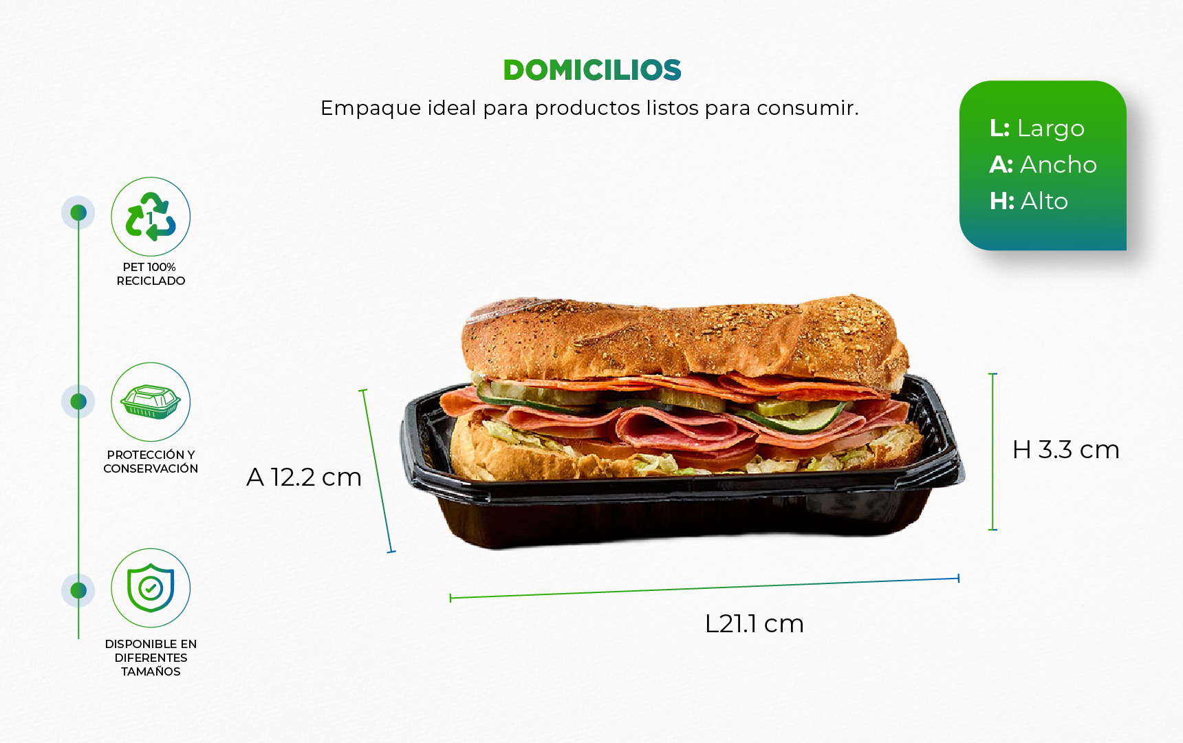 Bandeja con sandwish dentro