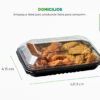 empaque plástico con comida dentro