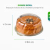 Empaque domo con torta adentro