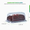 Recipiente plástico sostenible con torta dentro