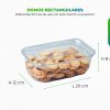 Recipiente plástico sostenible con galletas dentro
