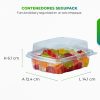 Recipiente plástico sostenible con gomitas dentro