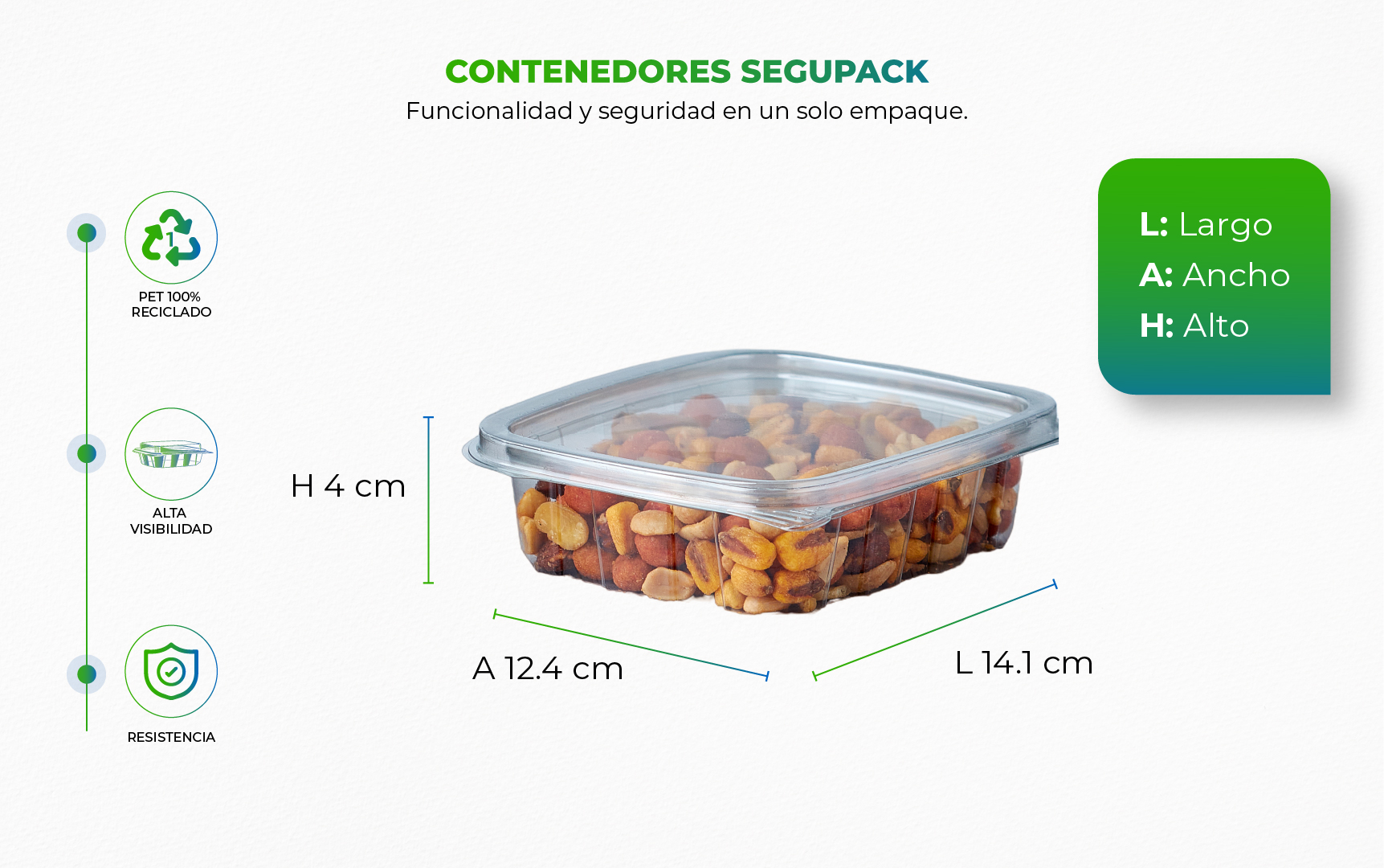 cota-segupack-8oz-tb Recipiente plástico sostenible con maní dentro